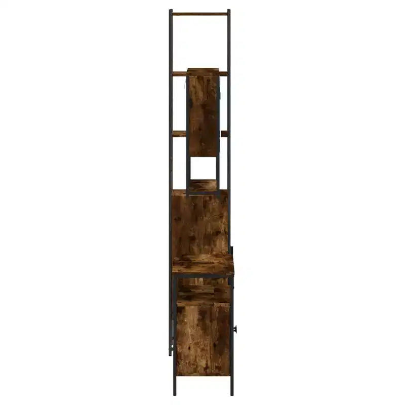 Set Mobili da Bagno con Mensola 3 pz Legno Multistrato Moderno Compatto