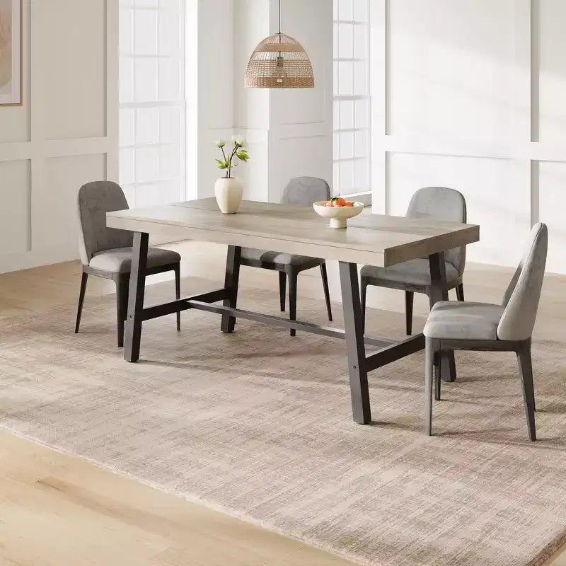 Tavolo da pranzo industriale per 4-6 persone, tavolo da cucina lungo 160 cm in legno con robusta struttura in metallo e finitura marrone rustico - Posti a sedere per 4 rettangolari