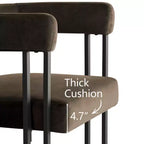 Set tavolo da pranzo allungabile da 47-83" per 8 persone, tavolo nero e 8 poltrone in velluto con eleganti gambe in metallo, ideale per riunioni