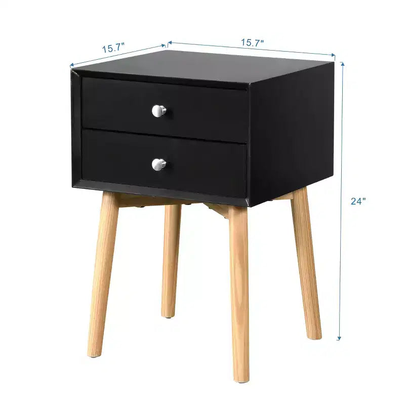 Comodino moderno a due cassetti