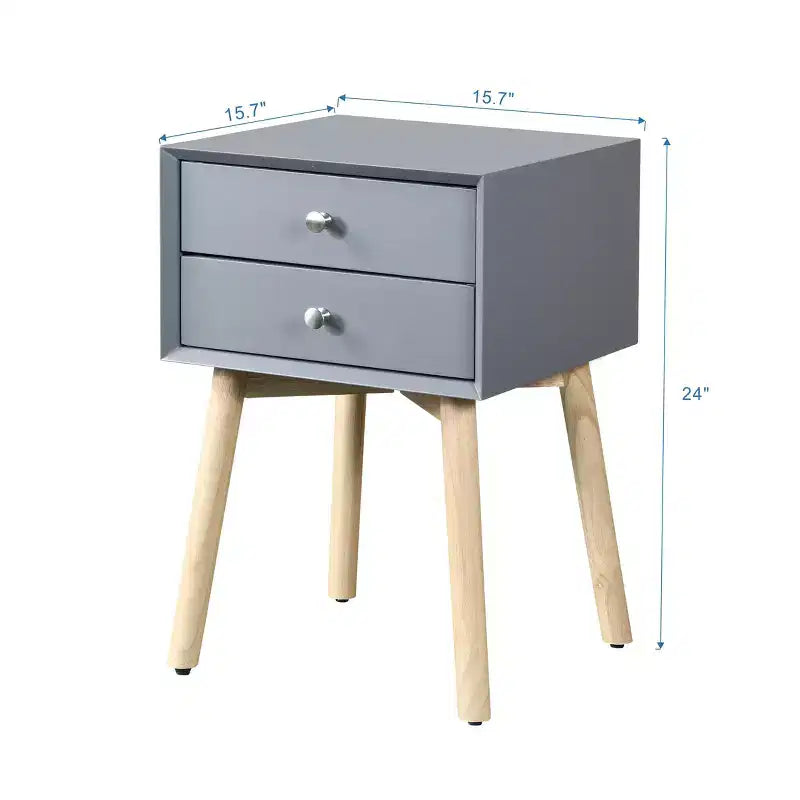 Comodino moderno a due cassetti