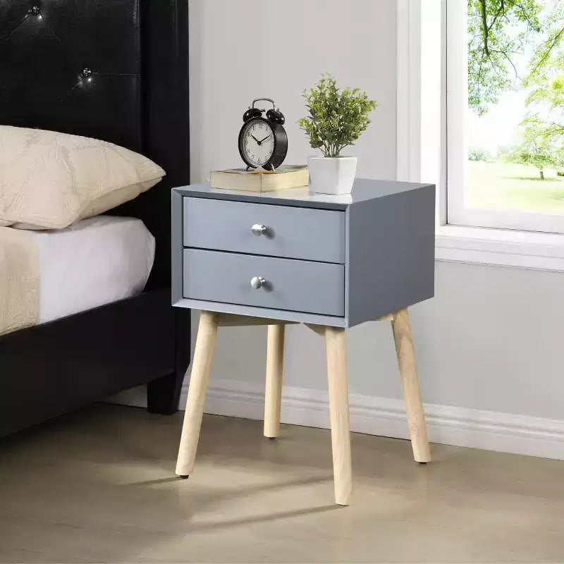 Comodino moderno a due cassetti