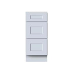 CASAINC 15 W x 34.5 H x 24 D Shaker Base Kitchen Cabinet with 3 Drawers, Solid Wood Frame, Water-Based Low-VOC Paint, Soft-Close, RTA, Dove Gray