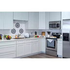 Meuble bas de cuisine CASAINC 15 l x 34,5 H x 24 P à 3 tiroirs, cadre en bois massif, peinture à faible teneur en COV à base d'eau, fermeture douce, à assembler, gris tourterelle