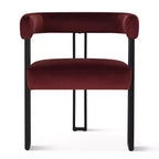 Set tavolo da pranzo allungabile da 120-210 cm per 4 persone, tavolo nero e 4 sedie da pranzo imbottite in velluto con gambe in metallo, stile moderno