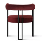 Set tavolo da pranzo allungabile da 120-210 cm per 4 persone, tavolo nero e 4 sedie da pranzo imbottite in velluto con gambe in metallo, stile moderno