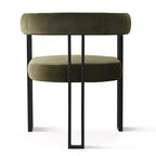 Set tavolo da pranzo allungabile da 120-210 cm per 4 persone, tavolo nero e 4 sedie da pranzo imbottite in velluto con gambe in metallo, stile moderno