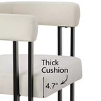 Set tavolo da pranzo allungabile da 120-210 cm per 4 persone, tavolo nero e 4 sedie da pranzo imbottite in velluto con gambe in metallo, stile moderno