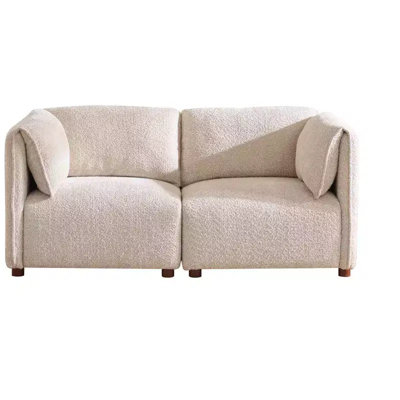 Divano sezionale a 2 posti moderno imbottito in bouclé Dominika 66'' di Christopher Knight Home