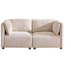 Divano sezionale a 2 posti moderno imbottito in bouclé Dominika 66'' di Christopher Knight Home