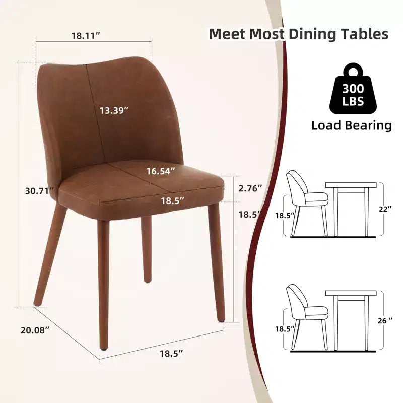 Sedie da pranzo set di 2, sedie moderne in lino per cucina con gambe in metallo, schienale alato e cuscini spessi, piedini regolabili per sala da pranzo, camera da letto, soggiorno