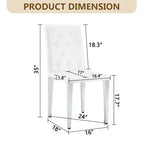 Sedie da Pranzo Moderne Rivestite in PU Set da 2, Gambe in Metallo Argentato, Sedie Lussuose Senza Braccioli per Cucina o Sala da Pranzo-Panipeachy