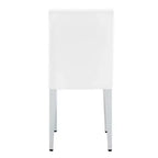 Sedie da Pranzo Moderne Rivestite in PU Set da 2, Gambe in Metallo Argentato, Sedie Lussuose Senza Braccioli per Cucina o Sala da Pranzo-Panipeachy