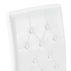 Sedie da Pranzo Moderne Rivestite in PU Set da 2, Gambe in Metallo Argentato, Sedie Lussuose Senza Braccioli per Cucina o Sala da Pranzo-Panipeachy
