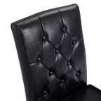 Sedie da Pranzo Moderne Rivestite in PU Set da 2, Gambe in Metallo Argentato, Sedie Lussuose Senza Braccioli per Cucina o Sala da Pranzo-Panipeachy