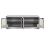 Panca da ingresso rustica in rattan da 47 pollici con contenitore, panca porta scarpe da ingresso con cuscino rimovibile per corridoio o soggiorno-Panipeachy