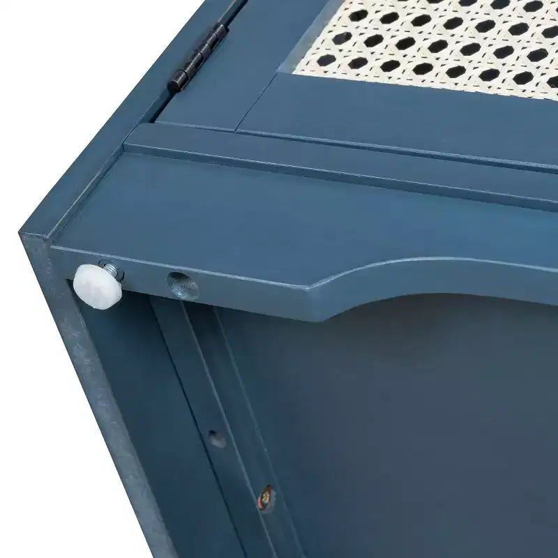 Panca da ingresso rustica in rattan da 47 pollici con contenitore, panca porta scarpe da ingresso con cuscino rimovibile per corridoio o soggiorno-Panipeachy