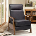 Ora Maison Push Back Recliner Chair  Adjustable Leather Armchair with Footrest for Living Room and Bedroom