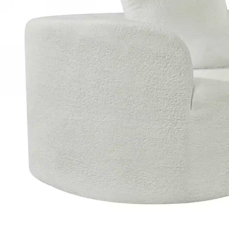 Divano sezionale curvo moderno da 116 pollici con spugna ad alta densità, rivestimento Pearl, per soggiorno