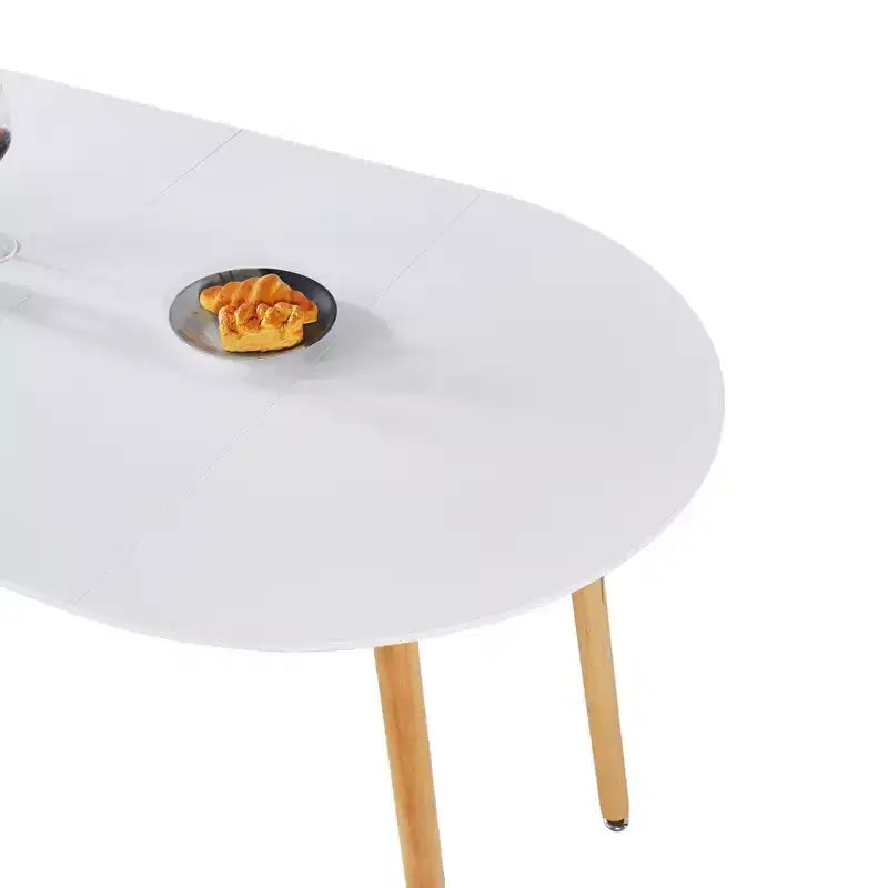 Tavolo da Pranzo Estensibile con Gambe in Legno e Piano in MDF, 100/140/180x100x75cm, per Sala da Pranzo, Ufficio o Tavolino da Caffè