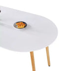 Tavolo da Pranzo Estensibile con Gambe in Legno e Piano in MDF, 100/140/180x100x75cm, per Sala da Pranzo, Ufficio o Tavolino da Caffè