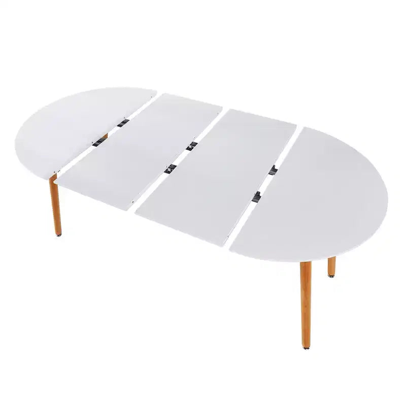 Tavolo da Pranzo Estensibile con Gambe in Legno e Piano in MDF, 100/140/180x100x75cm, per Sala da Pranzo, Ufficio o Tavolino da Caffè