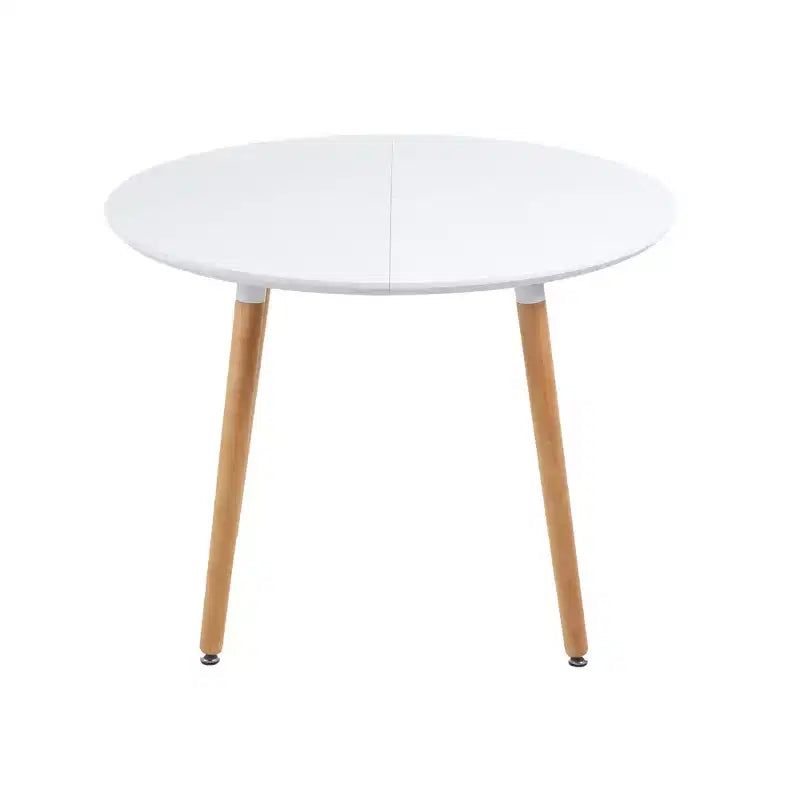 Tavolo da Pranzo Estensibile con Gambe in Legno e Piano in MDF, 100/140/180x100x75cm, per Sala da Pranzo, Ufficio o Tavolino da Caffè
