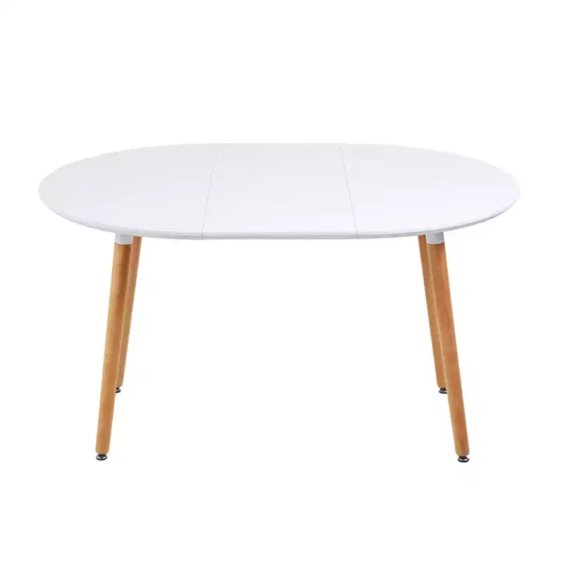 Tavolo da Pranzo Estensibile con Gambe in Legno e Piano in MDF, 100/140/180x100x75cm, per Sala da Pranzo, Ufficio o Tavolino da Caffè