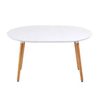 Tavolo da Pranzo Estensibile con Gambe in Legno e Piano in MDF, 100/140/180x100x75cm, per Sala da Pranzo, Ufficio o Tavolino da Caffè