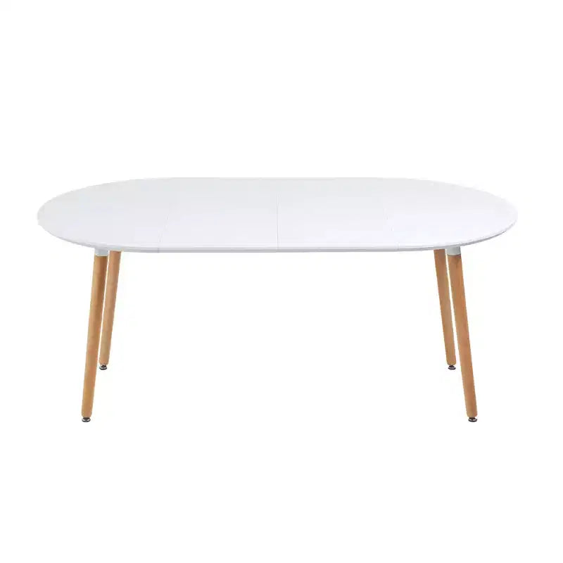 Tavolo da Pranzo Estensibile con Gambe in Legno e Piano in MDF, 100/140/180x100x75cm, per Sala da Pranzo, Ufficio o Tavolino da Caffè