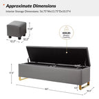 Panca portaoggetti Amalia con due pouf e motivi a trama a diamante|ART OF LIVING DESIGNS