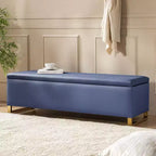 Panca portaoggetti Amalia con due pouf e motivi a trama a diamante|ART OF LIVING DESIGNS
