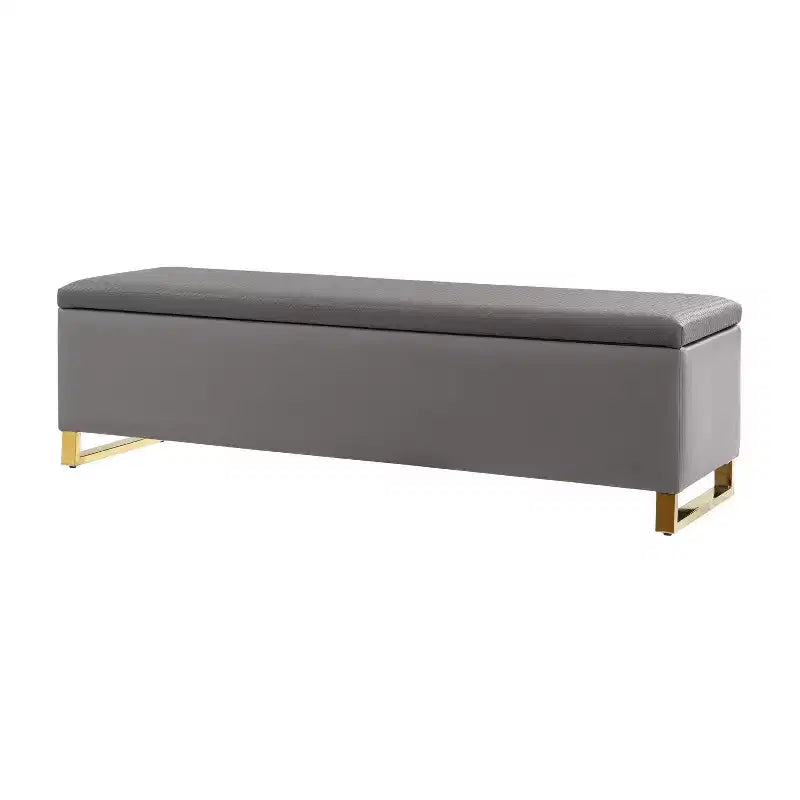 Panca portaoggetti Amalia con due pouf e motivi a trama a diamante|ART OF LIVING DESIGNS