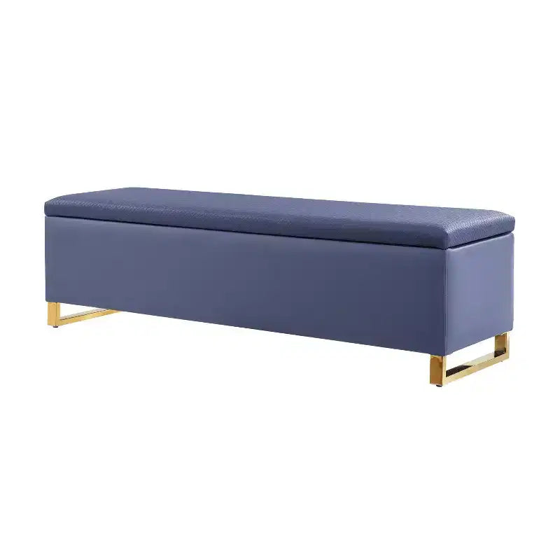 Panca portaoggetti Amalia con due pouf e motivi a trama a diamante|ART OF LIVING DESIGNS
