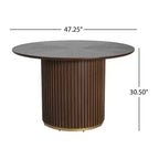 Christopher Knight Home Sarita, set da 5 pezzi moderno da pranzo con sedie imbottite in legno di gomma