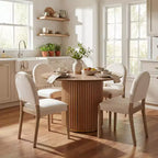 Christopher Knight Home Sarita Modern 5 Piece Dining Table Set with Rubberwood Upholstered Chairs