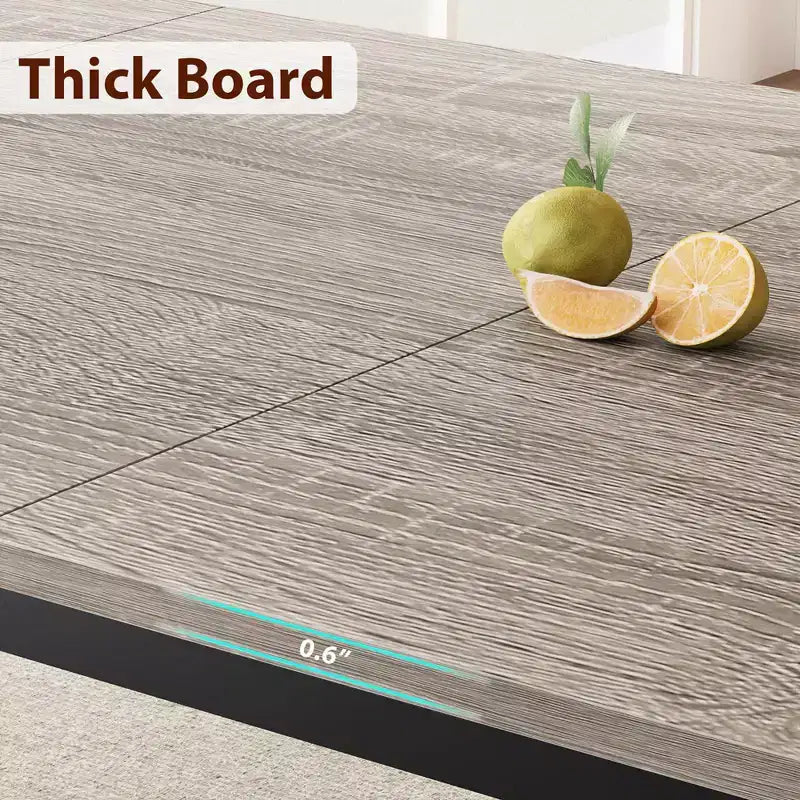 Tavolo da Pranzo Industriale per 6~8 Persone, Tavolo Rettangolare da Cucina e Sala da Pranzo Lungo 200 cm per 6, Ideale per Cene o Riunioni - Marrone Retrò