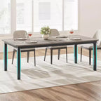 Tavolo da Pranzo Industriale per 6~8 Persone, Tavolo Rettangolare da Cucina e Sala da Pranzo Lungo 200 cm per 6, Ideale per Cene o Riunioni - Marrone Retrò