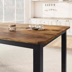 Tavolo da Pranzo Industriale per 6~8 Persone, Tavolo Rettangolare da Cucina e Sala da Pranzo Lungo 200 cm per 6, Ideale per Cene o Riunioni - Marrone Retrò