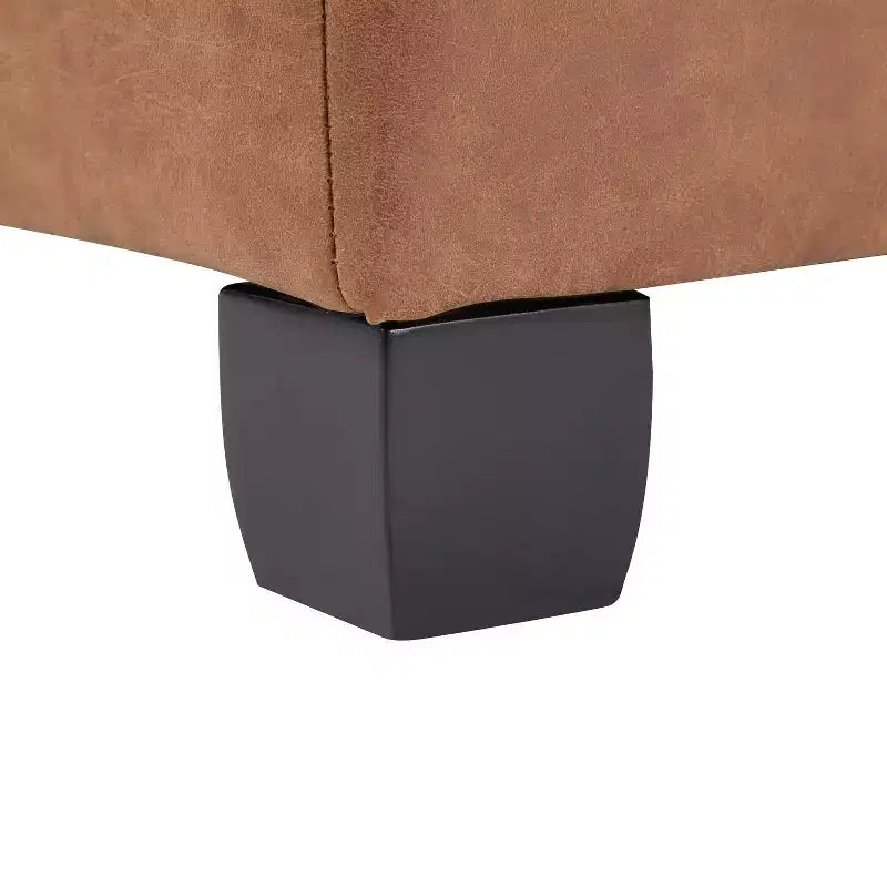 Pouf contenitore in similpelle quadrato da 89 cm con coperchio sollevabile, contenitore nascosto, per soggiorno o camera da letto