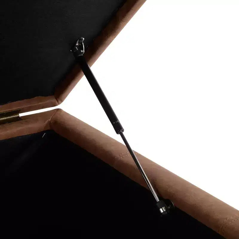 Pouf contenitore in similpelle quadrato da 89 cm con coperchio sollevabile, contenitore nascosto, per soggiorno o camera da letto
