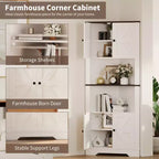 Mobile angolare salvaspazio, mobile angolare piccolo in stile rustico con anta e ripiano regolabile, mobile stretto per bagno, soggiorno, cucina