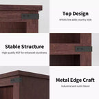 Étagère de ferme en bois rustique avec étagères de rangement ouvertes, présentoir autoportant robuste pour bureau, salon, chambre.