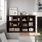 Étagère de ferme en bois rustique avec étagères de rangement ouvertes, présentoir autoportant robuste pour bureau, salon, chambre.