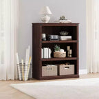 Étagère de ferme en bois rustique avec étagères de rangement ouvertes, présentoir autoportant robuste pour bureau, salon, chambre.