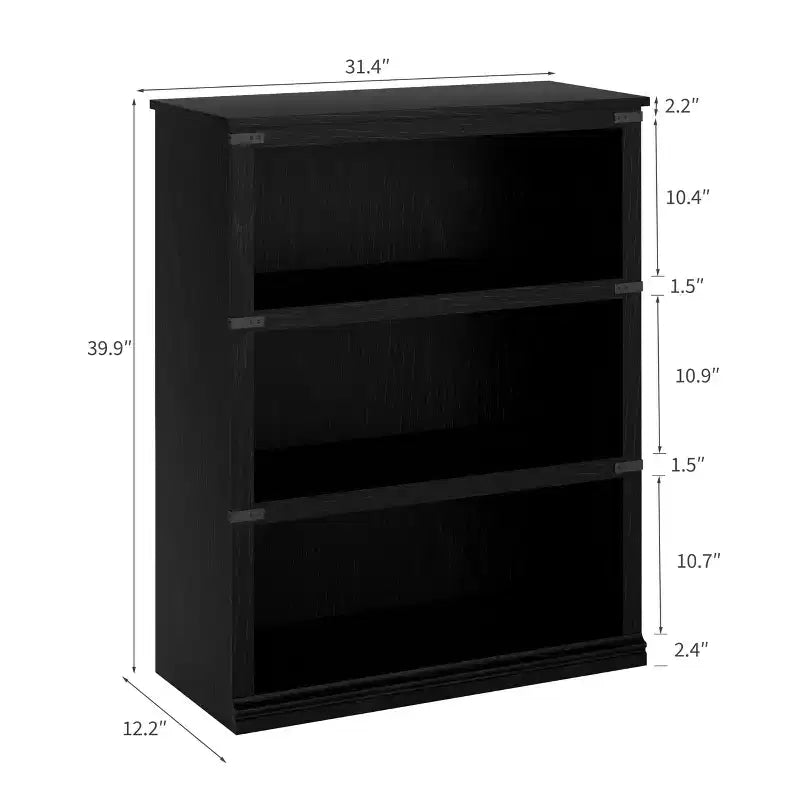 Étagère de ferme en bois rustique avec étagères de rangement ouvertes, présentoir autoportant robuste pour bureau, salon, chambre.
