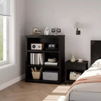 Étagère de ferme en bois rustique avec étagères de rangement ouvertes, présentoir autoportant robuste pour bureau, salon, chambre.