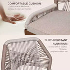 Sgabelli da bar alti da bancone, set da 4, sgabelli da bar in rattan alti 63 cm, sedia da pranzo con schienale per casa, design ergonomico confortevole con schienale e braccioli, marrone