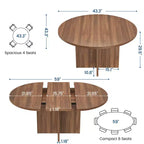 Tavolo da pranzo per 4-8 persone, tavolo da pranzo ovale moderno da cucina con prolunghe rimovibili, tavolo da pranzo per sala da pranzo, cucina, soggiorno
