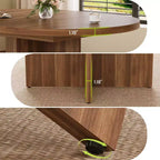Tavolo da pranzo per 4-8 persone, tavolo da pranzo ovale moderno da cucina con prolunghe rimovibili, tavolo da pranzo per sala da pranzo, cucina, soggiorno